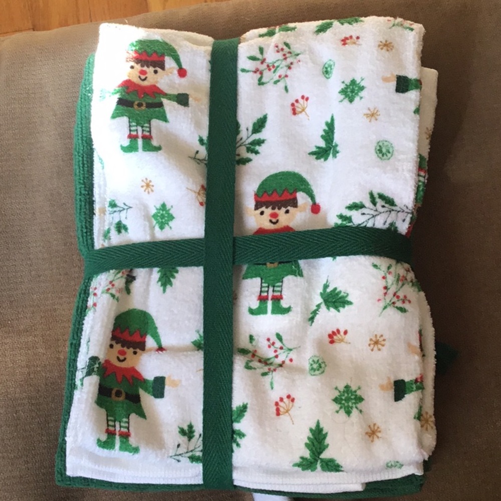 Two 100%Cotton  Christmas Tea Towels